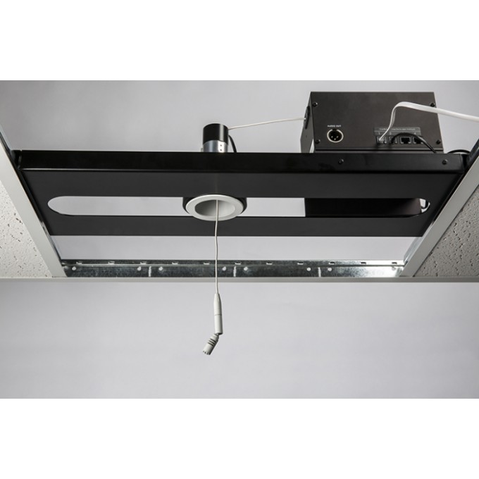 Потолочная, моторизированная система с кардиоидным, конденсаторным микрофоном С3 (Master) и системой управления, белый цвет CLOCKAUDIO CCRM-4000W-M-RF